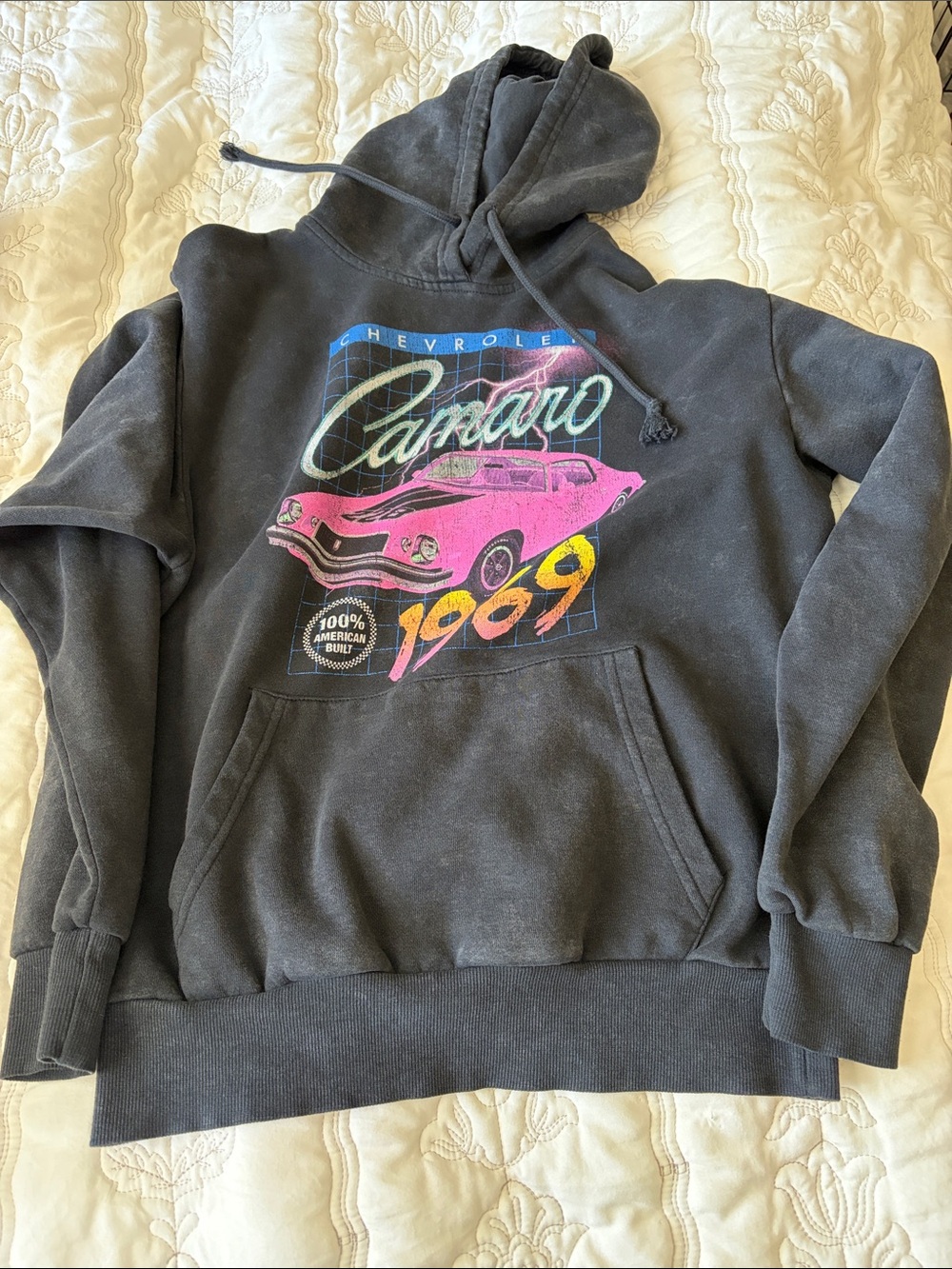 Chemistry Black Hoodie with Neon Graphic Accents